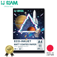 I.J. SIAM Eco-Inkjet Matt Coated Paper (กระดาษอีโค่เคลือบด้าน) "อิงค์เจ็ท" 90 แกรม (A4) 200 แผ่น | Made in Japan | Works best with Epson/Brother/Canon/HP Printer