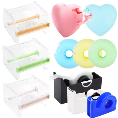 Eyelash Portable Transparent Acrylic Tape Cutter Dispenser Medical Tapes Adhesive Rotating Tape Holder Grafting Eyelash Tools