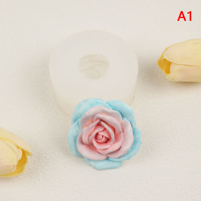 JIANG แม่พิมพ์ตกแต่งขนมเค้กฟองดองทำด้วยมือทำจากซิลิโคนแบบ DIY จี้รูปดอกกุหลาบดอกคามิเลียทำมือ