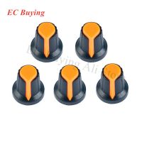 5pcs WH148 Potentiometer Knob Cap 6mm Shaft Hole Orange For Rotary Taper Potentiometers Encoder 15mmx7mm