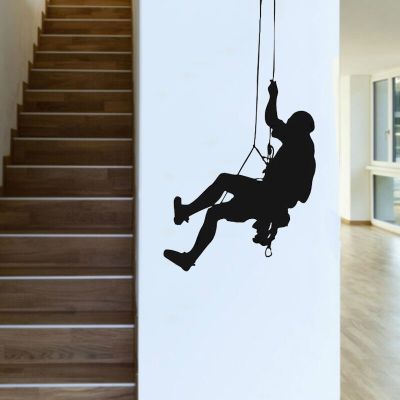 Rock Climbing Wall Sticker Climbers Vinyl Decal Bedroom Wall Decor Living Room Decoration Sling Extreme Sports Fan Art Mural Tapestries Hangings