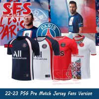 shot goods 【SFS】 Top Quality 22-23 PSG Third Pre match SOCCER Football Jersey Jersi T-shirt Sports Jerseys Loose Fans Version S-2XL