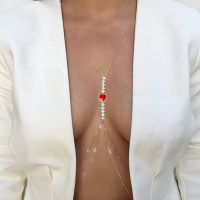 【YF】 Stonefans Sexy Rhinestone Heart Chest Chain Bikini Body Jewelry Festival Accessories Beach Cross Crystal Bra Harness Gift