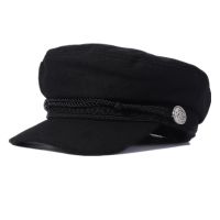 หมวกแก็ปแฟชั่นทหารสำหรับผู้หญิงผู้ชายหมวกแก็ปหมวกแฟชั่นสีดำสำหรับฤดูใบไม้ร่วงและใบไม้ผลิ