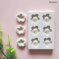 ✨อาบูเลีย✨1Pc 6ช่อง3D ห้ากลีบแบบพิมพ์ซิลิโคนรูปดอกไม้ตกแต่งเค้กแบบ DIY แม่พิมพ์เค้กคุ้กงานฝีมือดินอบ