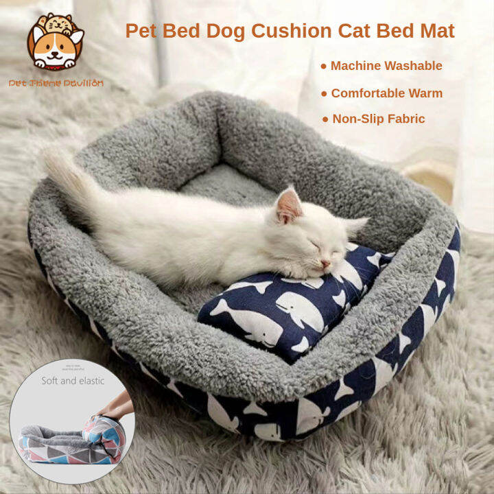 Dog Bed Pet Bed Washable Soft Fabric Sleeping Warm Soft Bed Pet ...