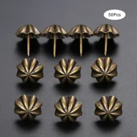 ▦卍☞ 50Pcs Upholstery Furniture Nail Jewelry Wood Box Sofa Furniture Tack Stud Pushpin Doornail Furniture Fittings Home Decor 20x23mm