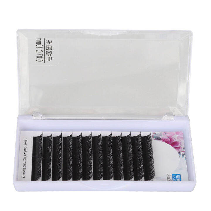 False Eyelashes Safe Matte Chemical Fiber 0.07C 10mm Grafting Extension