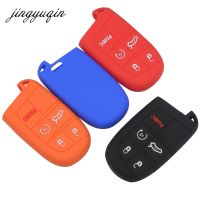 NEW 10pcs Remote Silicone Car Key Case For JEEP Grand Cherokee Dodge JCUV dart Journey Chrysler 300C Fiat 5BTN Fob Cover