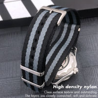 20mm 21mm High Quality Nylon Nato WatchBand Special For watch Seamaster 007 Commander James Bond Soft Canvas Fabric Strap