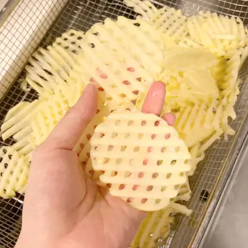 Potato Slicer Cyclone Potato Machine Manual Potato Chipper Waffle