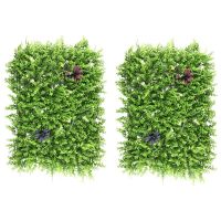 2pcs 60X40cm Artificial Meadow Artificial Grass Wall Panel for Wedding or Home Decorations - 2