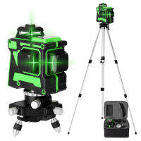 KKmoon Multifunctional 3D 12 Lines Self-leveling Laser Level with 1.5M 3 Heights Adjustable Alloy Extension Bar Tripod Stand and Carrying Bag