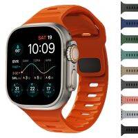 สายนาฬิกาข้อมือซิลิโคน แบบนิ่ม สําหรับ iwatch Band Ultra 49 มม. 44 45 42 41 38 Serise 8 7 6 5