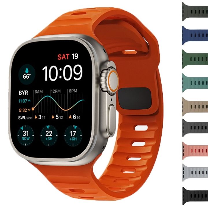 ganzha3965-สายนาฬิกาข้อมือซิลิโคน-แบบนิ่ม-สําหรับ-iwatch-band-ultra-49-มม-44-มม-45-มม-42-มม-41-มม-42-มม-38-มม-iwatch-serise-8-7-6-5