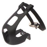 For Bicycle Pedal Sports Fitness Equipment Accessories Cycling Road Bike Mountain 1xBike Black Toe Clips With 1xStraps