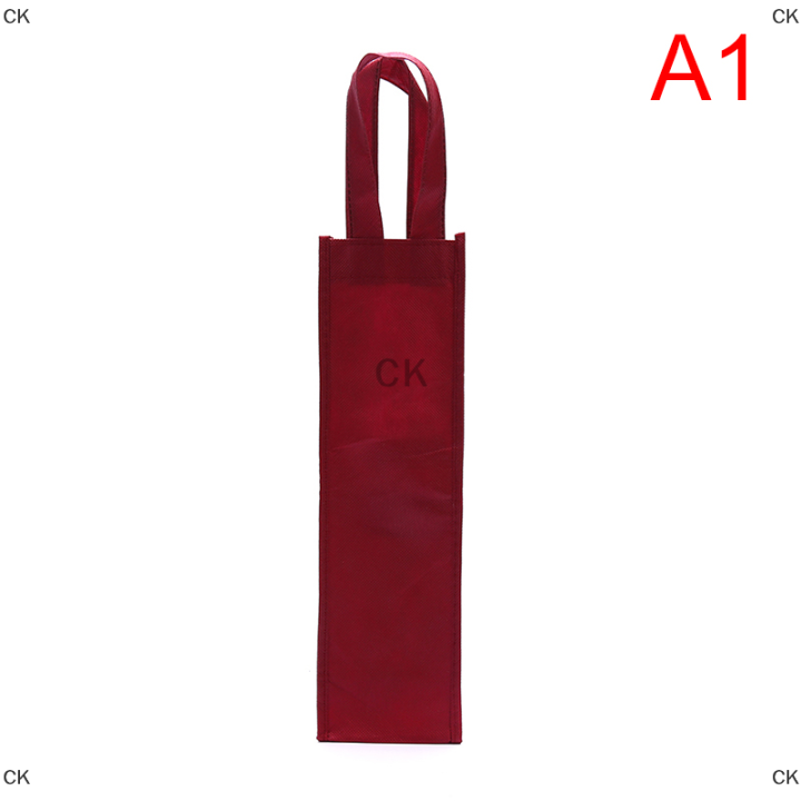 ck-ถุงบรรจุภัณฑ์สุดสร้างสรรค์กล่องของขวัญกระดาษพร้อมเชือกสำหรับขวดไวน์สีแดง