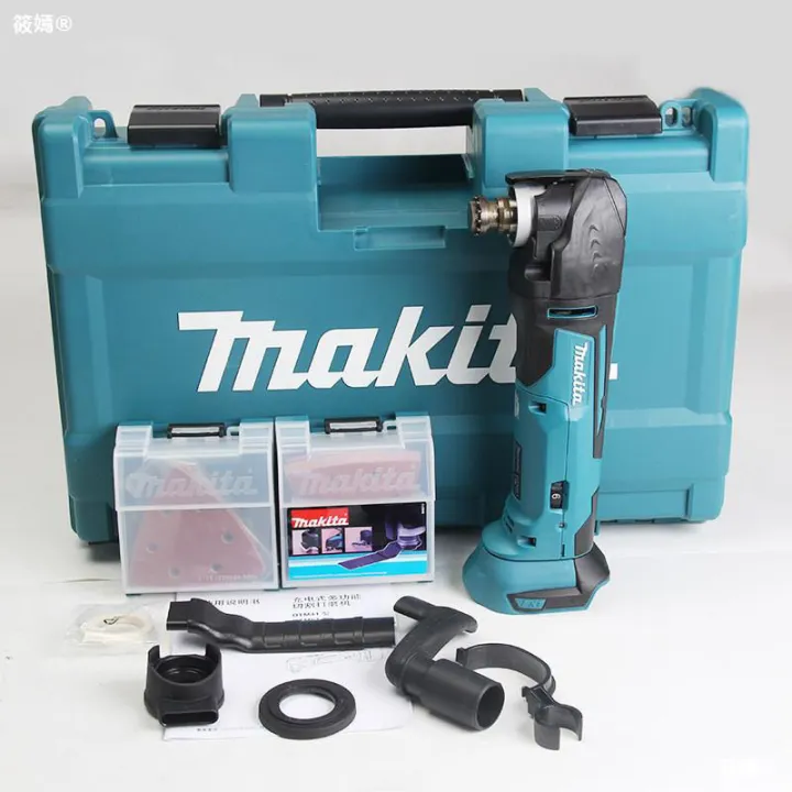 ของแท้-100-makita-เครื่องมือสั่นไร้สาย-dtm50-มาพร้อมกับแบตเตอรี่ลิเธียม-18v-สองก้อน-เครื่องบดแบบไม่มีแปรง