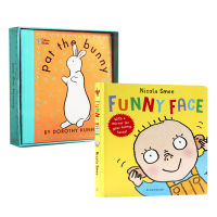 Pat the bunny patting Bunny + funny face 2 books in English original and genuine for sale baby early education parent-child game paperboard Book Childrens English Picture Book Childrens emotional expression and management picture book