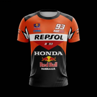 Repsol MotoGP Honda New Summer Marquez 93 Mens Printed T-shirt fashion versatile t-shirt