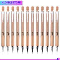 KLOMKZ 12Pcs สีน้ำตาลสีน้ำตาลเข้ม ดินสอสีขาว พลาสติกสำหรับตกแต่ง น่ารักน่ารักๆ ชุดเซ็ต ของใหม่ ด้ามจับแบบนุ่ม ดินสอเครื่องกลเครื่องกล ออฟฟิศสำหรับทำงาน