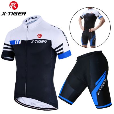 X-TIGER Cycling Jersey Set Mens Cycling Set Summer Outdoor Sport Bicycle Wear Clothing Breathable Bike Clothes MTB Cycling Suit
