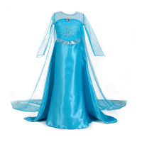Summer New Elsa Dress For Girls Princess Party Costume Snow Queen Cosplay Elza Anna Vestidos Children Halloween Clothing