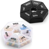 ‘；【。 Pill Cases Plastic 7 Days Tablet Candy Box Portable Storage Tablet Holder Travel Organizer Pill Dispenser Pill Container