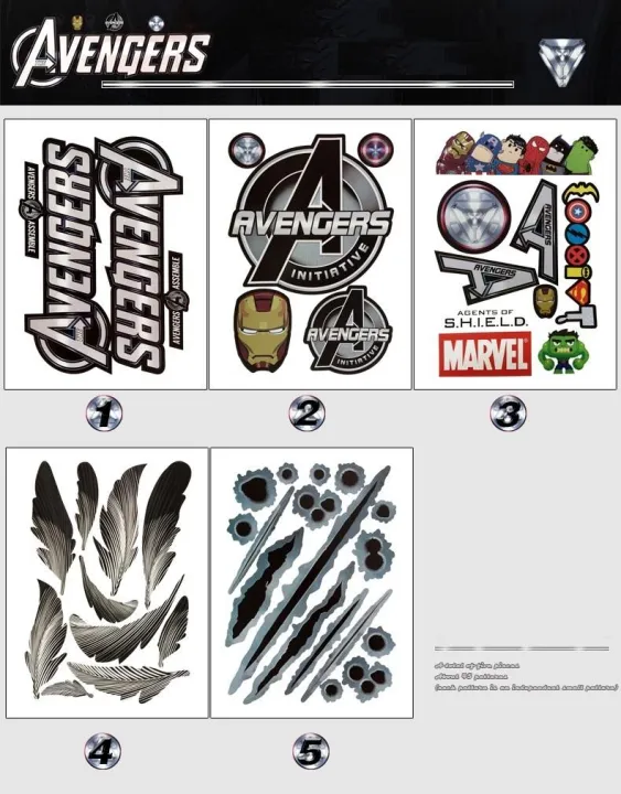45 Pcs Avenger Car Sticker Vinyl Car Sticker Decal Lazada PH