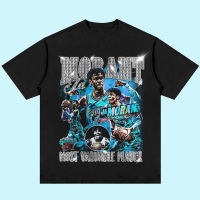 เสื้อยืดลำลองฤดูร้อน NBA Grizzly Morant ทรงหลวม พลัสไซซ์ สําหรับผู้ชาย และผู้หญิง