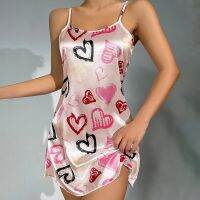 Ladies Nightgown Nightdress Sleepwear Pinting Nightwear Homewear