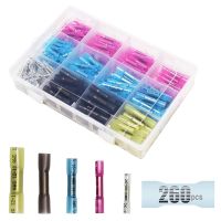 260 Piece Wire Connectors 10 26AWG Heat Shrink Butt Connector Kit 5 Sizes Waterproof Insulated Electrical Straight Terminal Kit