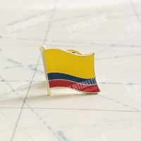【DT】hot！ Colombia Flag Lapel Pins Epoxy Metal Enamel Badge Paint Brooch Souvenir  Personality Commemorative Gifts