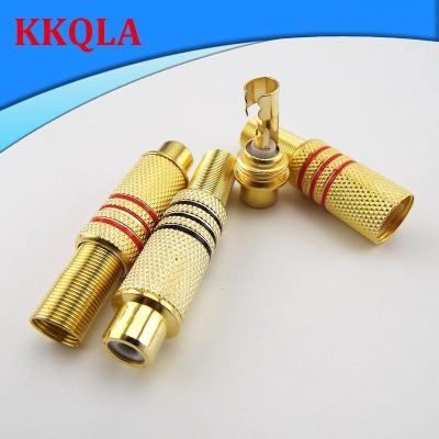 QKKQLA 6pcs/lot RCA Female Connector Plug Solder Type Audio Video Jack Adapter Connectors Adapter for RCA Cable Video