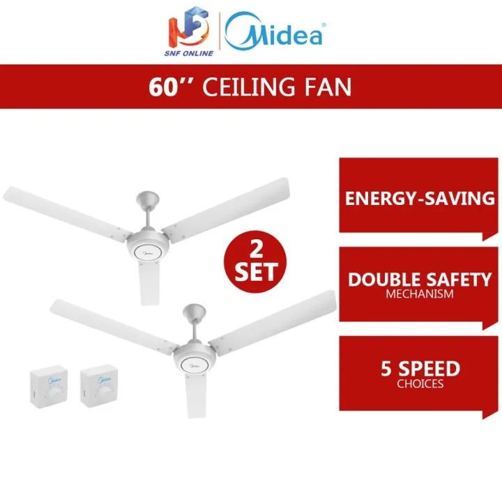 Midea Ceiling Fan MFC150A15 [Twin Pack] Lazada