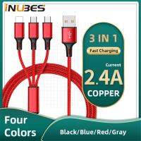 （A LOVABLE）3 IN 1 2.4A NylonUSBFor IPhoneXiaomi Type CChargingFor SamsungUSB Cables Cords Wire