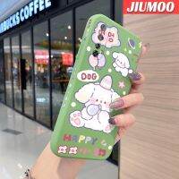 JIUMOO เคสสำหรับ Realme 7 4G Realme Narzo 20 Pro เคสลายการ์ตูนสุนัขมีความสุขดีไซน์ใหม่นิ่มเคสมือถือลายขอบสี่เหลี่ยมด้านข้างบางฝาครอบเคสซิลิโคนนิ่มเคสป้องกันการกระแทก