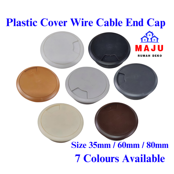 MAJU Plastic Cover Wire Cable End Cap Computer Round Desk Grommet for
