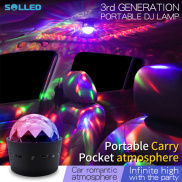 SOLLED Led Rotating Disco Ball Lights Portable Colorful Usb Rechargeable