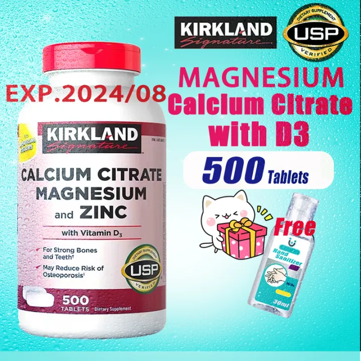 Kirkland Calcium Citrate Magnesium and Zinc with Vitamin D3 500 Tablets
