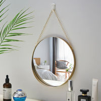 2021Round Hanging Mirror Metal Wall Mount Mirror Art Toilet Bathroom Decor Nordic Style Mirror 2021 New #12