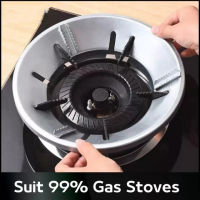 Original Energy Saving Gas Stove Cover Windproof Disk Windshield Bracket Universal Round Gas Saver Bracket Gas Burner Disk Wind Proof Energy Saver Cover Cooktop Heat Insulation Pot Holder Shield Burner Flame High Efficiency Cap Cover