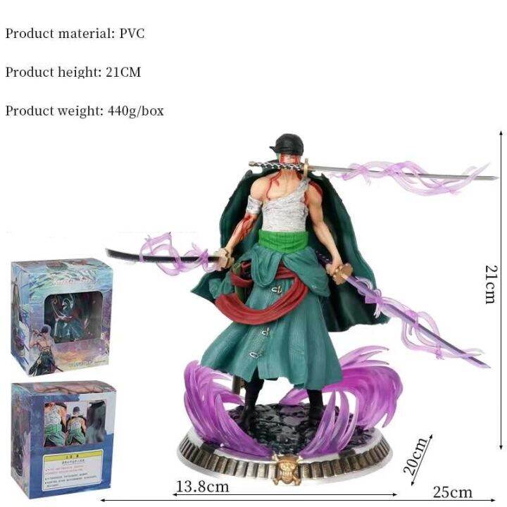 One Piece Zoro Roronoa Zoro 21cm Blood Zoro K.O Collectible Figure ...