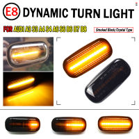 2Pcs สำหรับ Audi A3 S3 8P A4 S4 RS4 RS6 B7 B8 A6 S6 C7 LED แบบไดนามิกไฟเลี้ยวด้านข้างไฟลำดับ Blinker