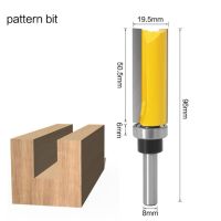 1ชิ้น8มิลลิเมตรล้างตัดเราเตอร์บิตด้านล่างแบริ่งบิตตัดกัดสำหรับไม้ตัดงานไม้