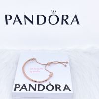 [พร้อมส่ง แพนโดร่า สินค้าแท้ ? ] Sliding bangle rose gold Pandora size17 สำหรับข้อมือ 14-16cm