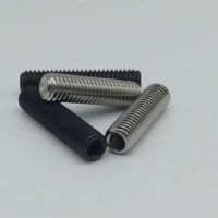 ❡♣ DIN916 grade 12.9 black steel set screw M1.6 M2 M2.5 M3 M3.5 M4 M5 M6 M8 Stainless Steel headness hex socket set grub screw A1