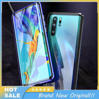 สำหรับ Huawei P30 Pro/P30ไลท์/P30ฝาครอบกระจกด้านหน้าด้านหลังอลูมิเนียมหรูหราเคสโทรศัพท์ดูดซับแม่เหล็กโลหะ