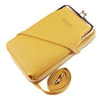 2021 Women Wallet Solid Color Small Shoulder Bag Multi-Function Letter Phone Money Wallets Pocket Bags Clutch Organizer Storage