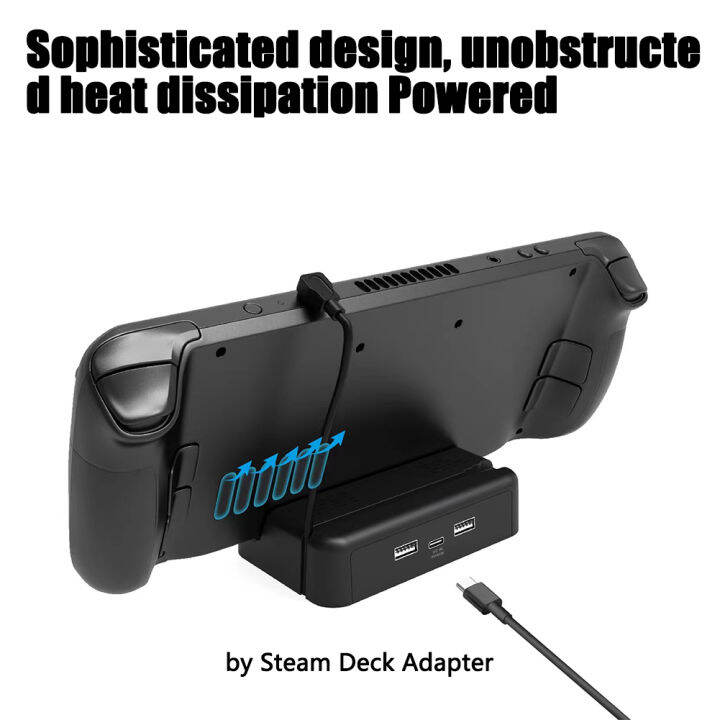 gp-810เกมคอนโซลแท่นชาร์จฐานยึดมือถือเข้ากันได้สำหรับ-steam-deck-dock-พร้อมแผ่นซิลิโคนกันลื่น